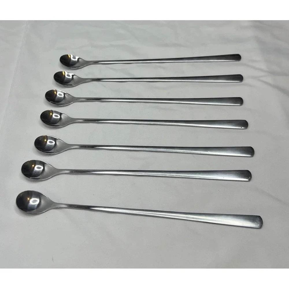 10.5-Inch Stainless Steel Spoons- Ice Tea Spoons-Ice Cream Spoon- Mixed Drinks‎